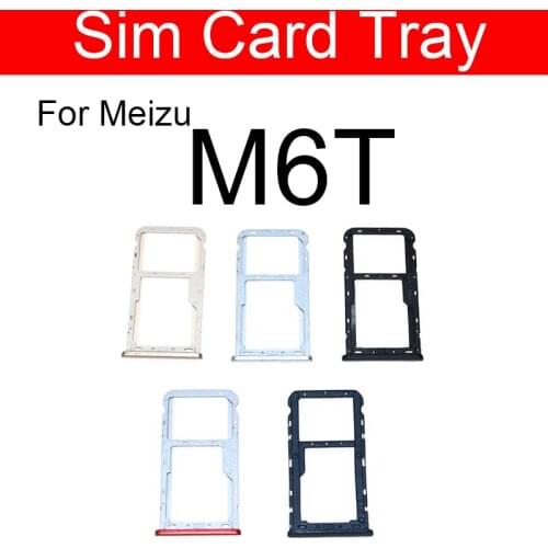 Micro Sim Card Tray Holder For Meizu Meilan Blue Charm M6T M811h M811q Micro SD Reader Sim Card Slot Replacement repair Parts