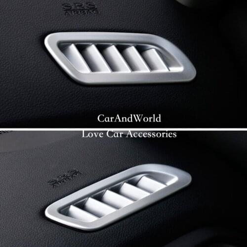 Front Small Air Conditioning Outlet Vent Trims Ring Cover ABS Chrome Stickers For Jeep Renegade 2015 2016 2017 Car Accessories