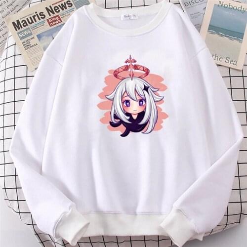 Fashion Genshin Impact Printed Women Hooded New Style Kawaii Paimon Hip Hop Sweatshirt Anime Long Sleeve Harajuku Ropa Mujer