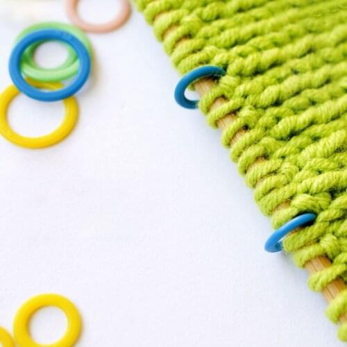 30 Pieces Of Multicolor Plastic Round Marker Circle Crochet Stitch DIY Hand Knitting Tool Knit Marker Ring Sewing Accessories