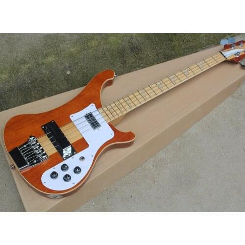 Factory Outlet-4 Strings Natural Neck-thru-body Electric Bass with 22 Frets,Maple Fretboard