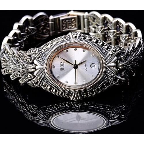 Thai silver wholesale S925 sterling silver jewelry business lady Thailand Bracelet Watch