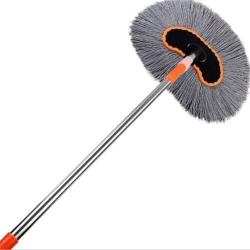 1PC Car Adjustable Telescopic Wiping Soft Cotton Thread Mop Cleaning Wash Brush Tool