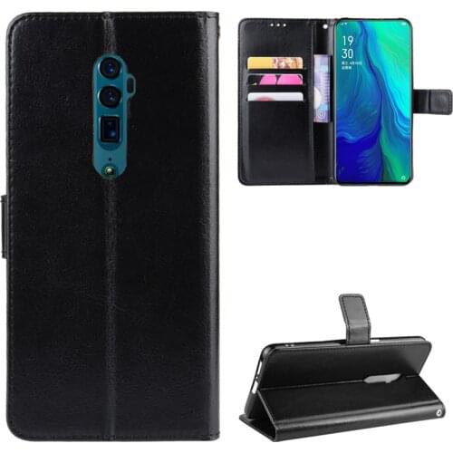 For OPPO Reno 10x zoom Case Luxury Leather Flip Wallet Phone Case For OPPO Reno 5G Case Stand Function Card Holder