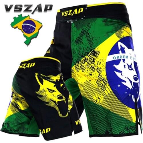 VSZAP Martial Fitness MMA Shorts Crossfit Boxing Men fight Shorts Wolf shorts Muay Thai trunks Boxing MMA pants Bjj Shorts