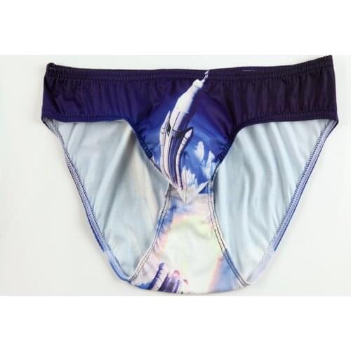 Men' s briefs Sexy Soft Low- waist Brief Under pants male underwear Mens Printed animals Breathable Panties