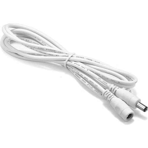 50pcs 5.5 x 2.1mm DC Power Extension Cable Adapter 2m 3m 5m Jack Power Connectors Extend Wire For RGBW LED Strip Solar PV Plants
