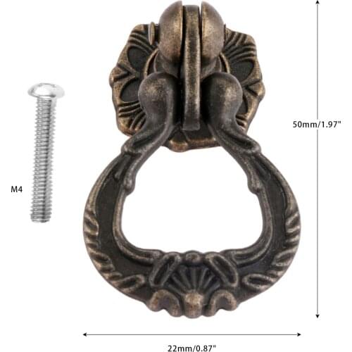 22*48mm Vintage Single Hole Furniture Handle Wooden Box Case Knobs Antique Kitchen Cabinet Drawer Cupboard Pull Handles