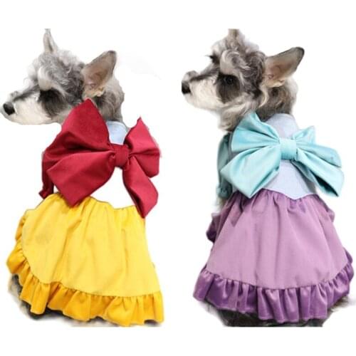 Winter Dog Dress Princess Costume Doggie Puppy Small Dog Clothes Skirt Cat Yorkshire Pomeranian Poodle Bichon Schnauzer Clothing