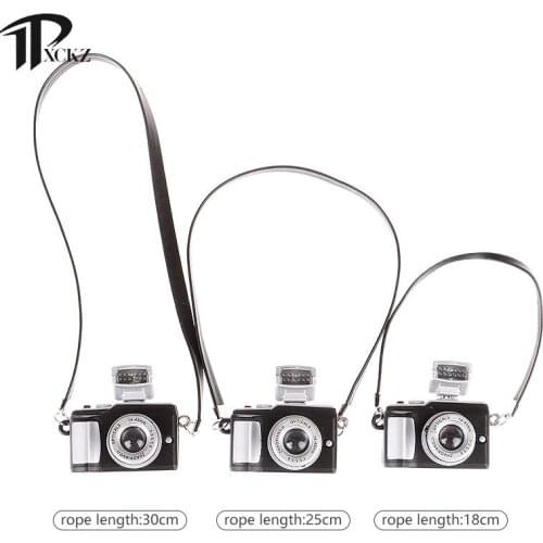 1pcs new Dollhouse Miniature Mini Belt Camera Doll Accessories Decoration Toy