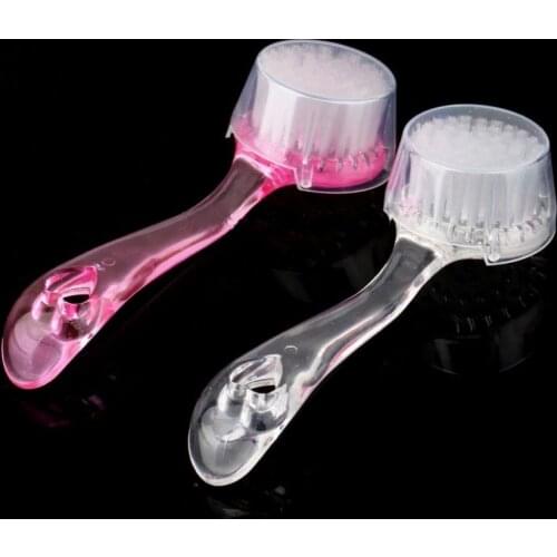 1pcs Nail Art Dust Cleaning Brush with Cap Round Head UV Gel Acrylic Powder Washing Brush Manicure Pedicure Nail Tools