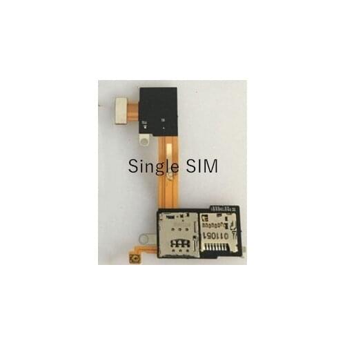 10pcs TF Card Slot+ Sim Card Slot PCB Flex Cable For Sony xperia M2 Aqua S50H S50T D2303 D2305 D2306 (single sim card reader)