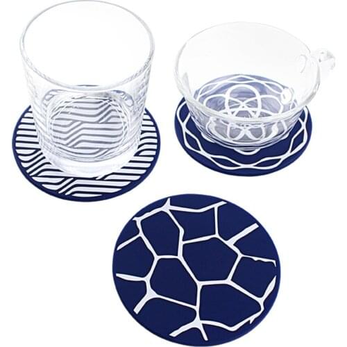 10cm Outdoor Camping Insulation Coaster Portable Silicone Non-Slip Cup Mat Creative Glass Pads Camping Tableware Accessories