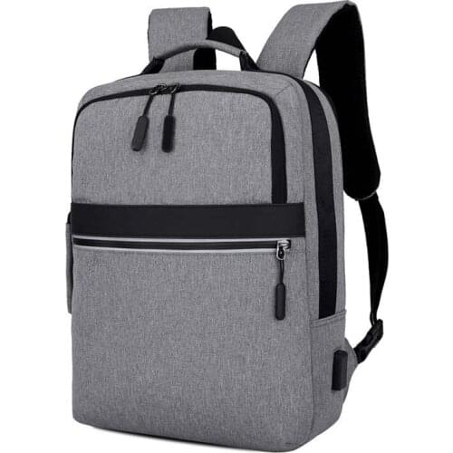 2PCS / LOT Men Business Casual Laptop Backpack School Bag Student Multifunction USB Charging Backpack Knapsack