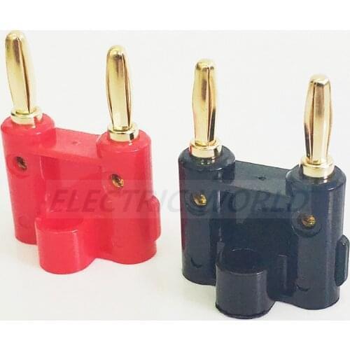20pcs Banana Clips Couple Terminals Red Black Connector Amplifier Terminal Binding Post Banana Speaker Plug Jack Clips