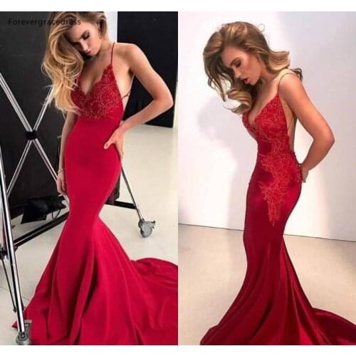 2019 Cheap Red Long Evening Dress Elegant Arabic Dubai Spaghetti Straps Holiday Women Wear Formal Party Prom Gown Plus Size