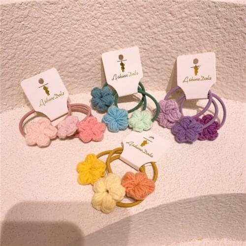 2021 New Korea Style Cute Girl Hair Ropes Discoloration Candy Star Love Flowers Hair Rope for Children Fashion Hair Accessories