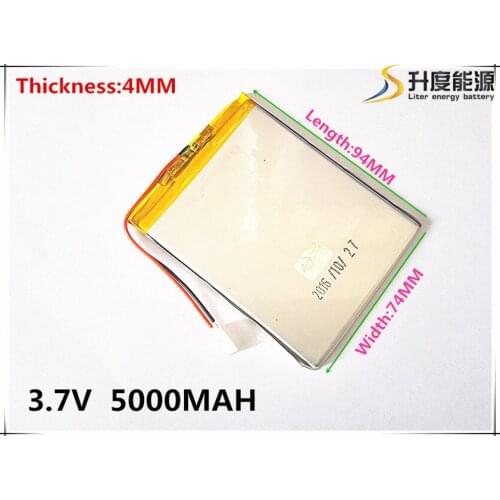 407494 Battery 5000mAH Li-ion Tablet pc battery For 7,8,9 inch tablet PC 3.7V Polymer lithiumion Battery With High Quality