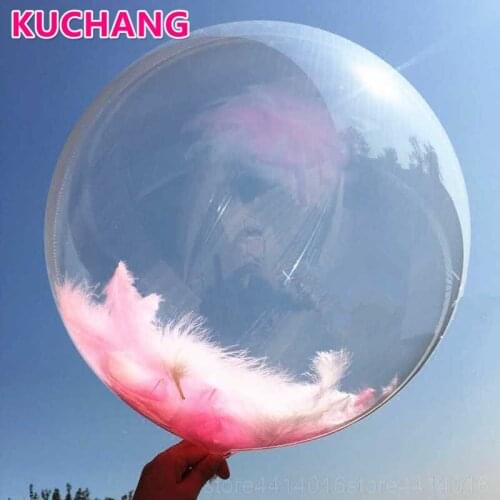 5pcs Helium Bobo Balloons 10/18/24/36 Inch No Wrinkle Transparent PVC Balloons Birthday Party Wedding Decor Baby Shower Supplies