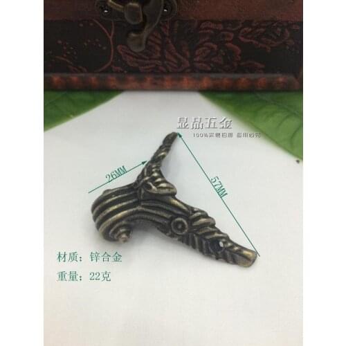 57*26mm Gallery Foot Antique feet Zinc Alloy Corner Furniture foot decoration Cabinet feet Wooden feet wholesale