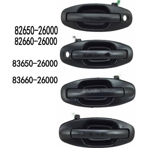 8265026000 8266026000 8365026000 8366026000 Primed Black Exterior Outside Door Handle SET OF 4PCS for Hyundai Santa Fe 2001-2006