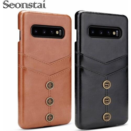 Genuine Real Leather Case for Samsung Galaxy Note 9 S10e S10Plus Retro Vintage Wallet Card Slot Back Cover for GalaxyS9 Plus S10
