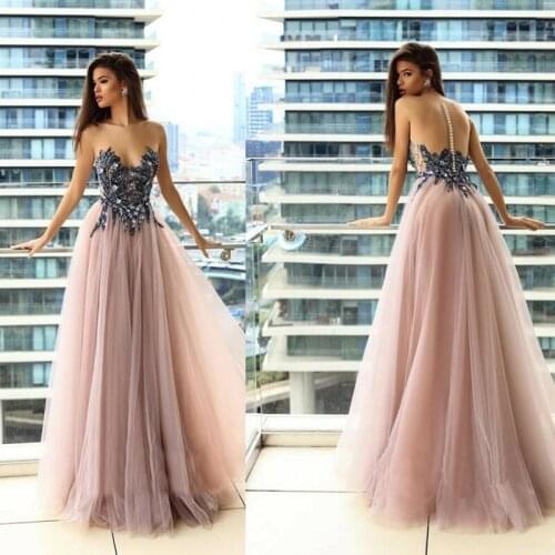 Cheap Custom Made Long Sweetheart Rhinestone Beaded Top Dusty Purple Women Evening Dress Prom Dresses