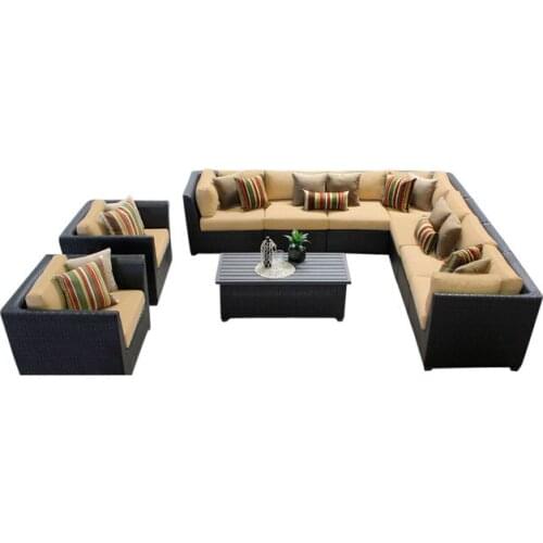 Sofa Furniture 10 Piece Outdoor Wicker Sofa Patio Furniture Set