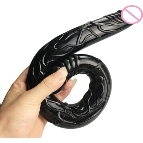 Long Dildo soft double dong Big Flexible penis glans Dick 50cm 20inch Silicone anal plug virgina Huge Sex Toy Product For Women