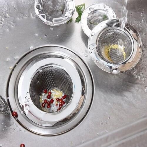 Stainless Steel Hair Catcher Stopper Bathtub Shower Drain Hole Filter Trap Metal Wire Sink Strainer Kitchen Bathroom Accessories