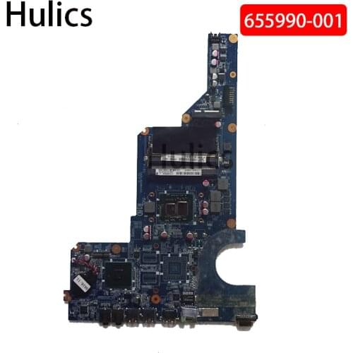 Hulics Original 655990-001 FOR HP G4 G6 G7 G4-1000 G6-1000 G7-1000 LAPTOP MOTHERBOARD I3-370M CPU 655990 DAR18DMB6D0 MAIN board