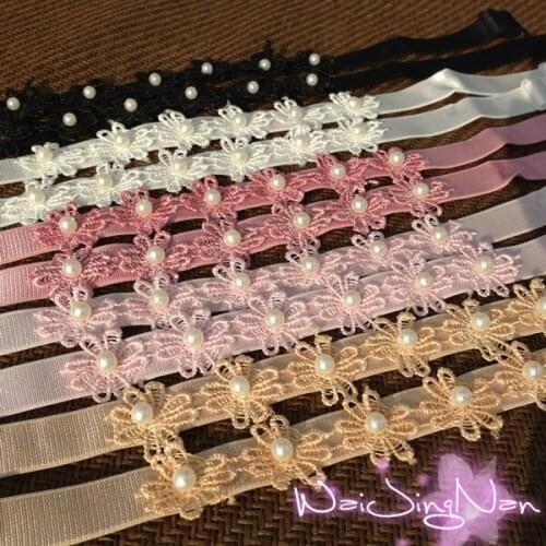 J096 New Elegant Lace Beautiful Flower Shoulder Strap No Box Popular Comfortable Underwear Belt Plastic Plastic Buckle 10pcs/lot