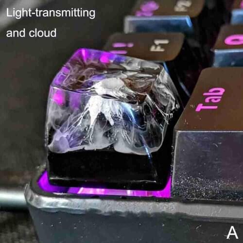 Handmade Resin Fuji Mountain Key Cap Mechanical Keyboard Keycap For MX Switches Keyboard Creative Handwork for Mount Fuji