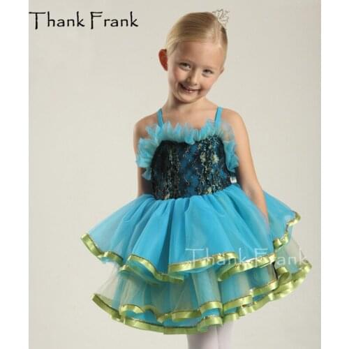 Lace Camisole Ballet Tutu Dress Girls Adult Ruffle Neckline Dance Costume Thank Frank C407