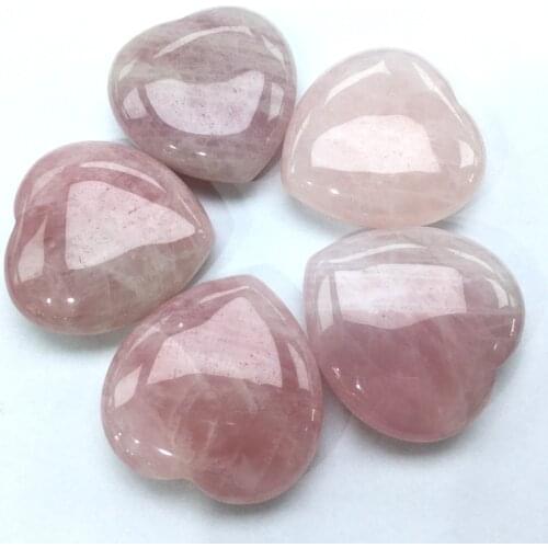 Love Healing Gemstone Heart Crystal Crafts Natural Rose Quartz crystals healing stones carved ornament stones