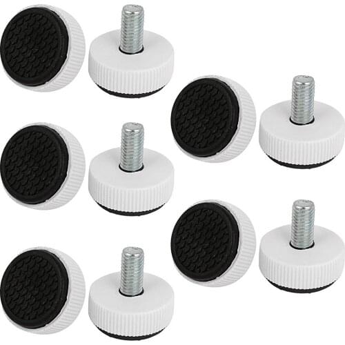 M8 x 15mm Adjustable Screw on Furniture Glide Leveling Feet Leg 10pcs