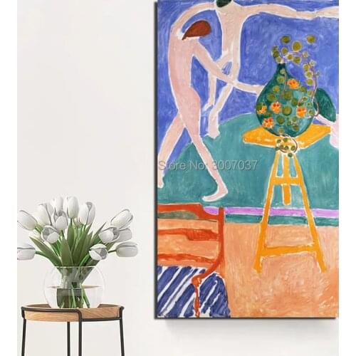 Matisse Painting Dance Wallpaper Wall Art Canvas Painting Modern Handmade Oil Painting Wall Picture For Living Room Home Decor
