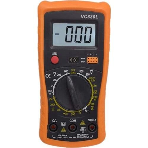VC830L Multimeter A830L Handheld Digital Universal Meter Ammeter Voltmeter