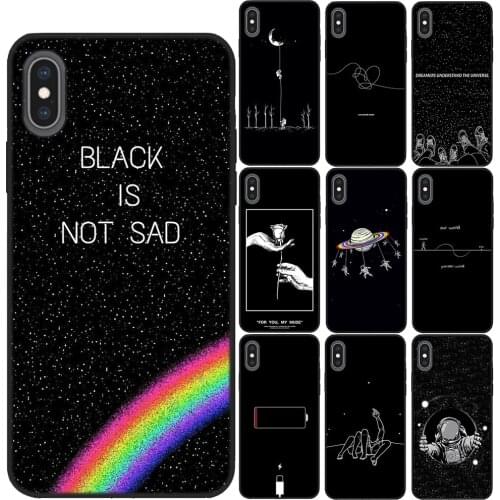 Cute Cartoon Love Heart Soft TPU Black Case For Coque iPhone 11 Pro Max X XS Max XR 8 7 6 6S Plus 5 5S SE Silicon Phone Cover