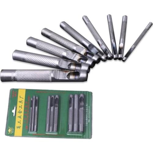 Set of 9 Hollow Punch Set 0.25mm to 10mm Leather Craft Round Cutter Tools