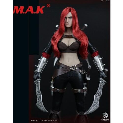 New In Stock FIGURECOSER 1/6 Alliance Female Assassin-Redhead Sword Girl Action Figure Full Set Figure For Collection