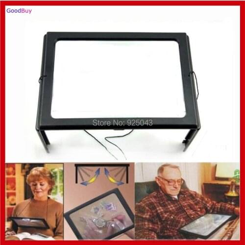 New Foldable Large 3X Hands Free Hanging Desk Magnifying Fresnel Lens Sewing Knitting Reading Magnifier tool