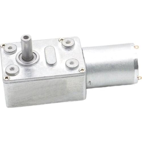 DC 12V Gear Reduction Motor High Torque Worm Reversible Turbo Geared Motor 2/6/10/18/40/160/375 RPM Electric Gear Motor