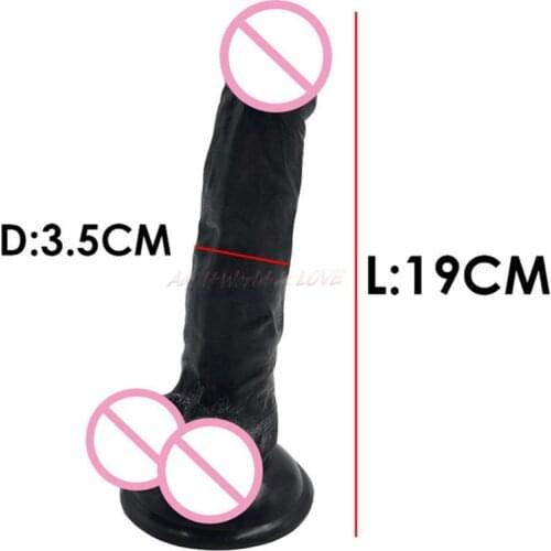 Sex toys woman Length 19cm Realistic Big Flesh Dildo with strong Suction Cup Penis for Woman Masturbation Sex Toys for female
