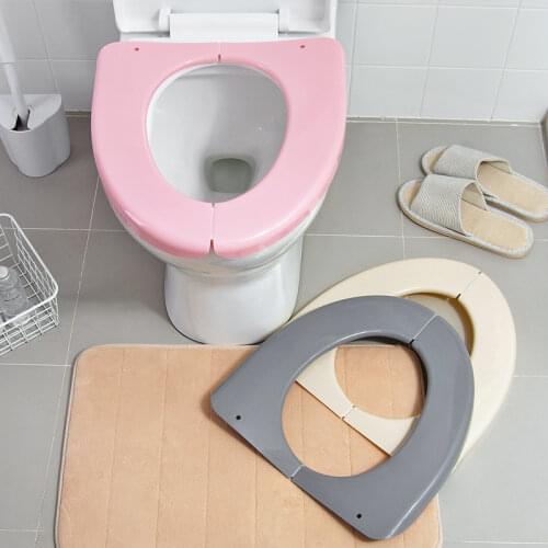 Office Travel Bathroom Waterproof PP Plastic Toilet Seat Cover Water Closet Washroom Foldable Toilet Seat Mats Protector