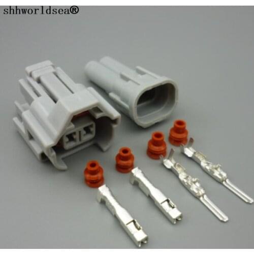 Shhworldsea 5sets 2Pin Auto Oil nozzle plug/connector,Methanol refit,Car waterproof electrical connector For VW Mitsubishi