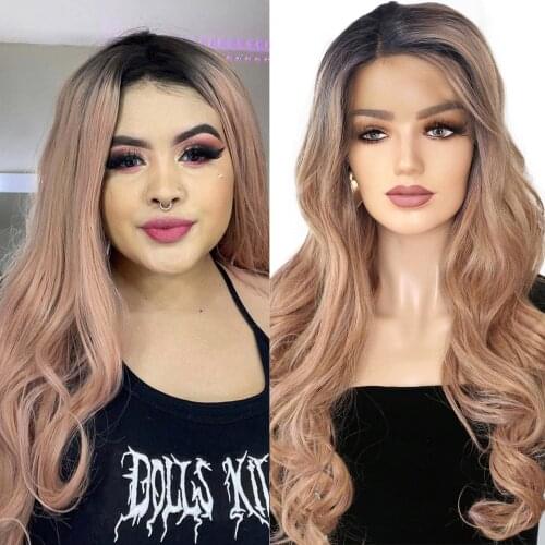 Lace Front Synthetic Wigs For Women Blonde 24 Inch Natural Hairline Daily Party Cosplay Lace Wigs High Temperature Wigs