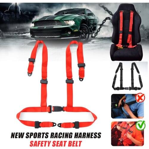 Sports Racing Harness Safety Seat Belt 4 Point Fixing Mounting Quick Release