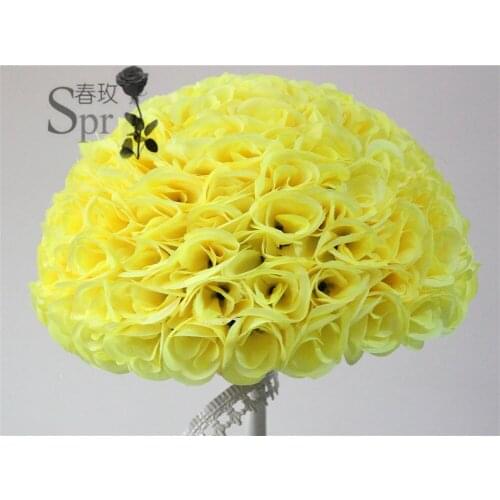 SPR 40cm wedding silk cloth kissing ball plastic inner wedding decoration flower ball