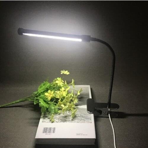 LED clip USB charging student learning eye lamp/bedside desk metal hose clip reading desk lamp lighting